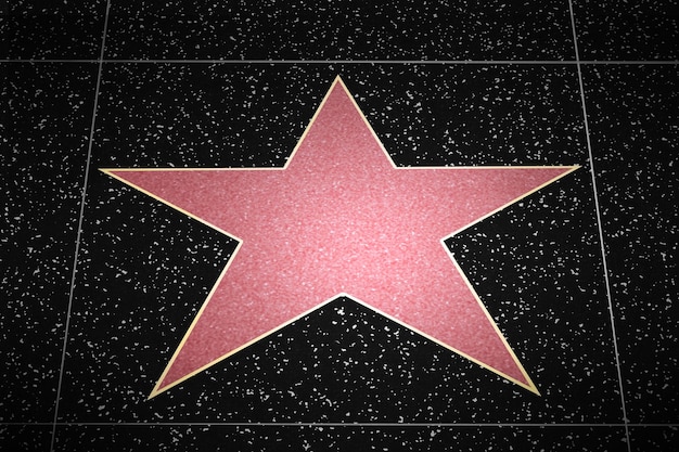 Photo a pink and white walk of fame star