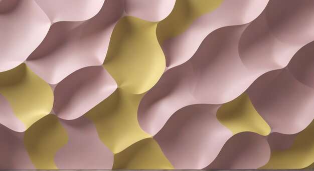 Photo a pink and yellow wallpaper with a pink and yellow pattern