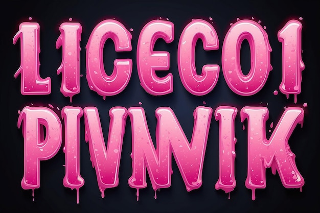 Pinky text effect