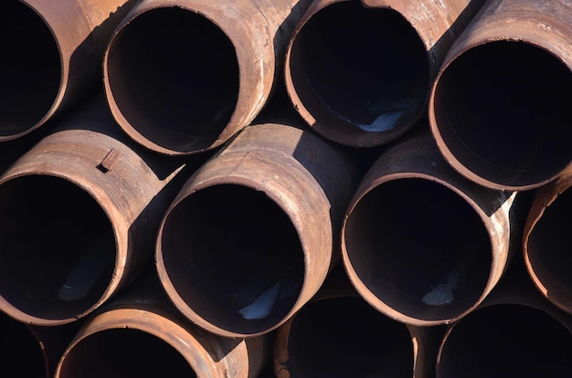 Pipes at construction site