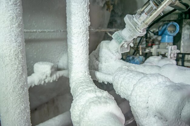 Pipes and vents are frozen when pumping gas