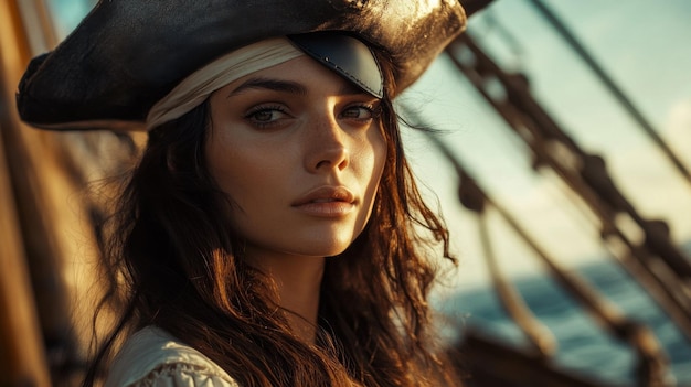 Photo pirate character ship sailor portrait