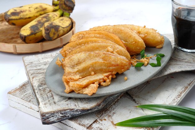 pisang goreng,fried banana.popular street food in South East Asia, especially in indonesia,malaysia