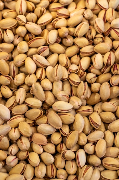 Pistachio nuts Organic healthy food Closeup