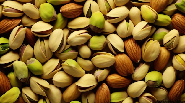 pistachios background close up generative ai