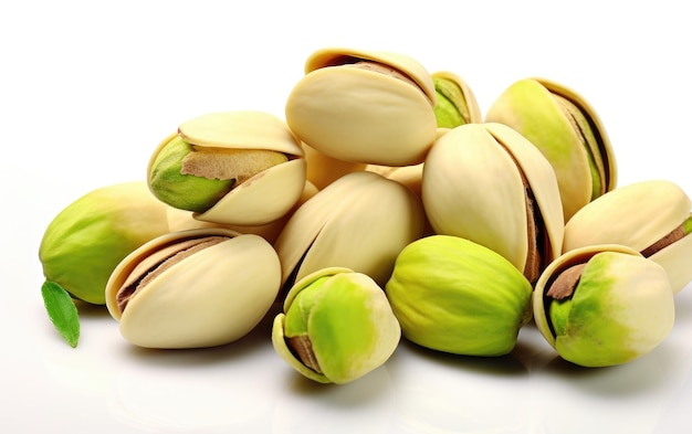 Pistachios on Clean White on a White background