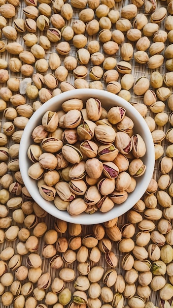 Pistachios isolated on white background