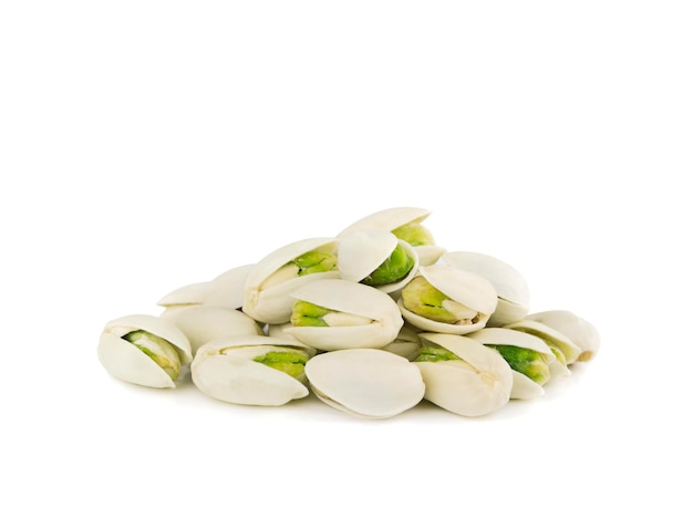 Pistachios isolated on a white background