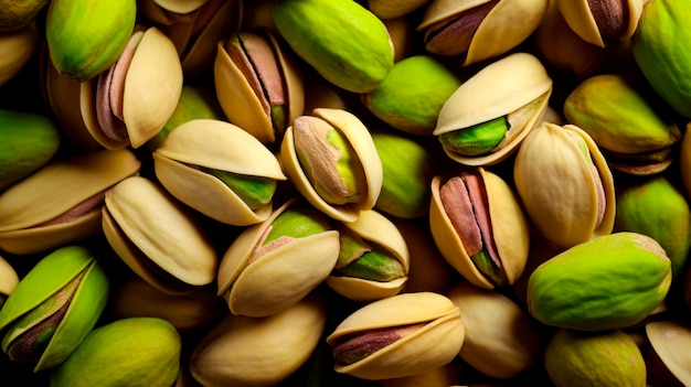 Pistachios a lot closeup Generative AI