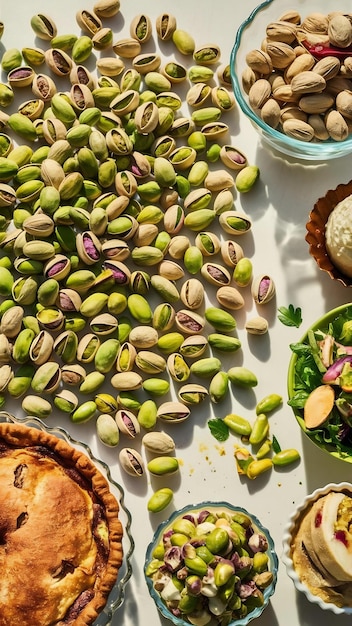 Photo pistacia vera or pistachio nut are eaten fresh and used in verius food prosses