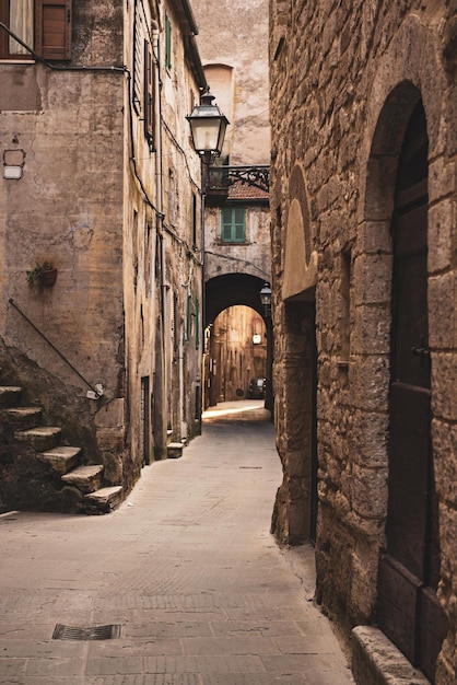 Pitigliano city street