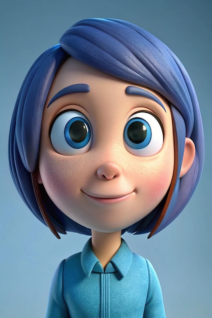 Pixar Style Cute 3D Female Avatar