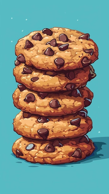 Pixel art of chocolate chip cookie game asset 2d pixel art in the style of Paul Robertson creative c