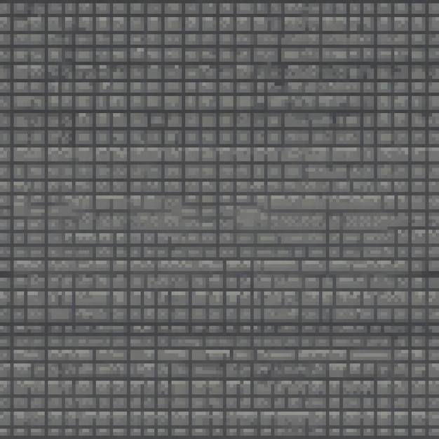 Pixel art depicting a classic brick wall in monochrome