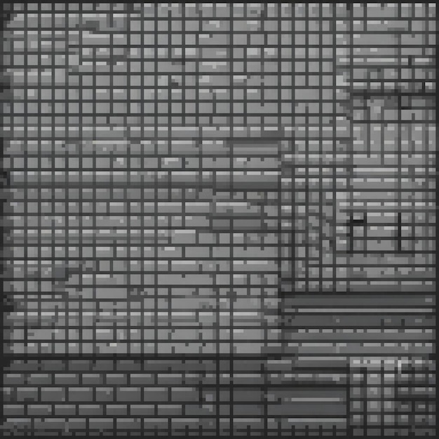 Pixel art depicting a classic brick wall in monochrome