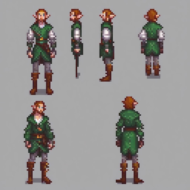 Photo pixel art depicting the zeldas ocarina of time quest