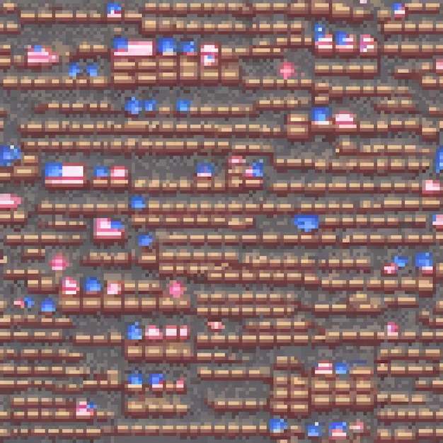 Photo pixel art screenshot of a computer screen displaying various flags