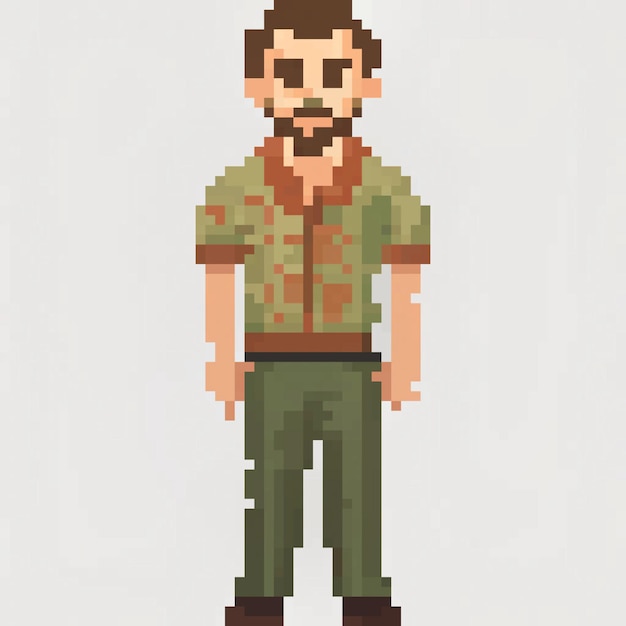 Photo pixel characters diverse collection of iconic figures and creative concepts in pixel art style