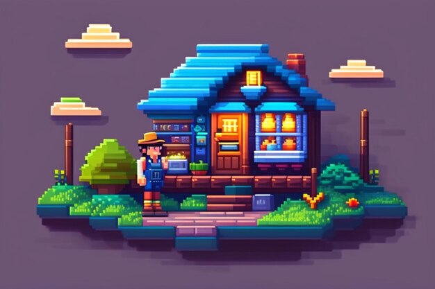 Photo pixel house