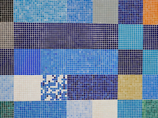 Pixel like mosaic on a wall Spain