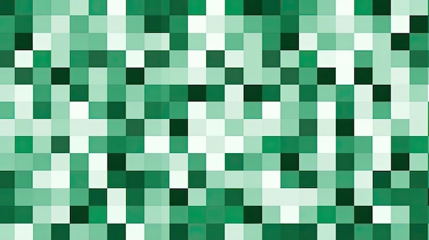 Pixel pattern green and white