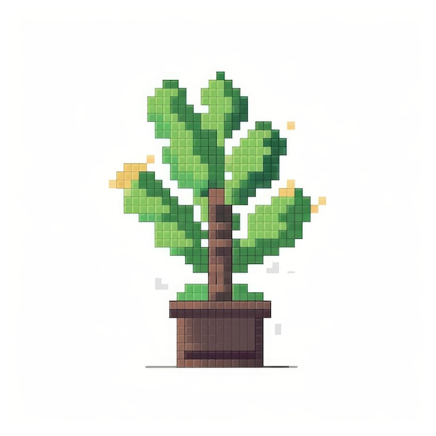 Pixel Plant Icon Design