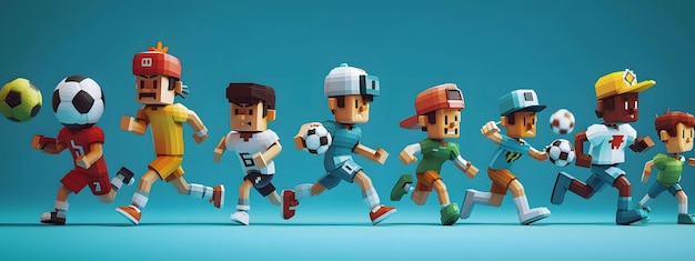 Pixel Pranks Sporting Mishaps in 3D Cartoon