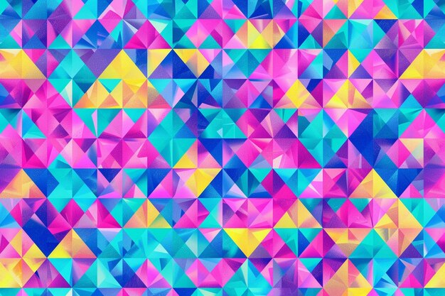 Pixelated Geometric Pattern Vibrant Digital Abstract Design