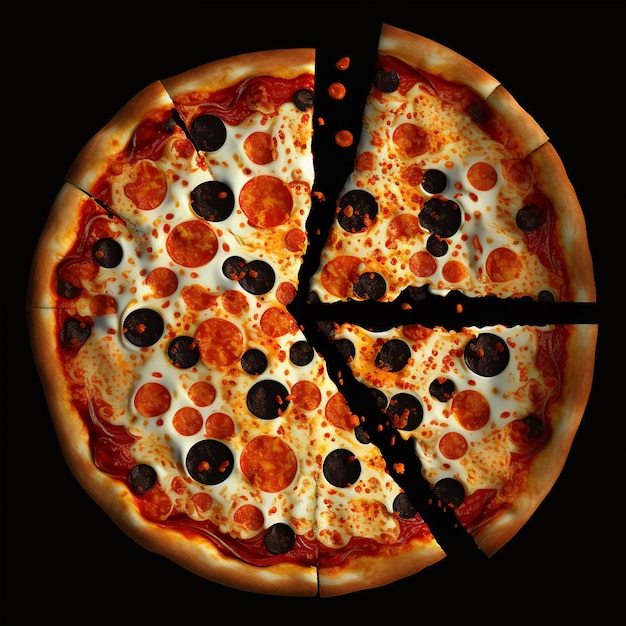 pizza black with background