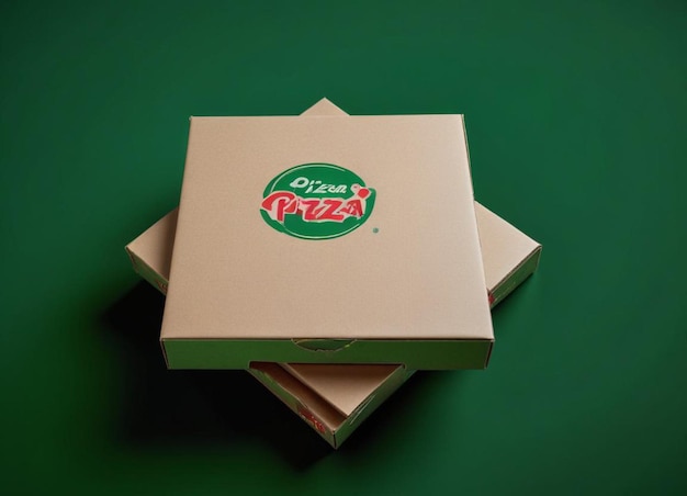 Photo a pizza box with the word pizza on it