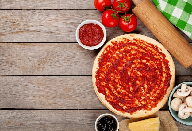 Pizza cooking ingredients