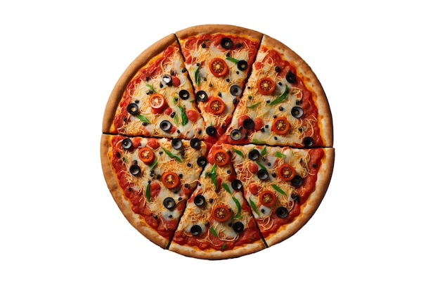 Pizza on isolated white