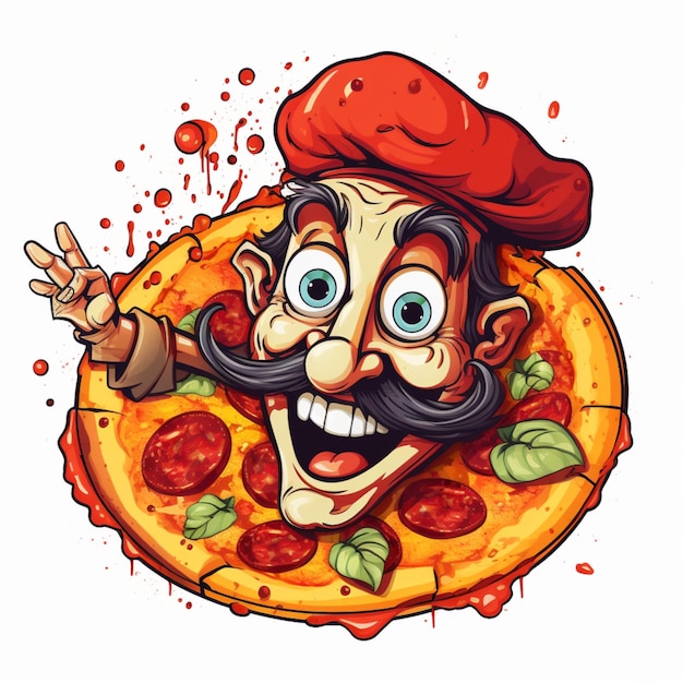 pizza logo cartoon