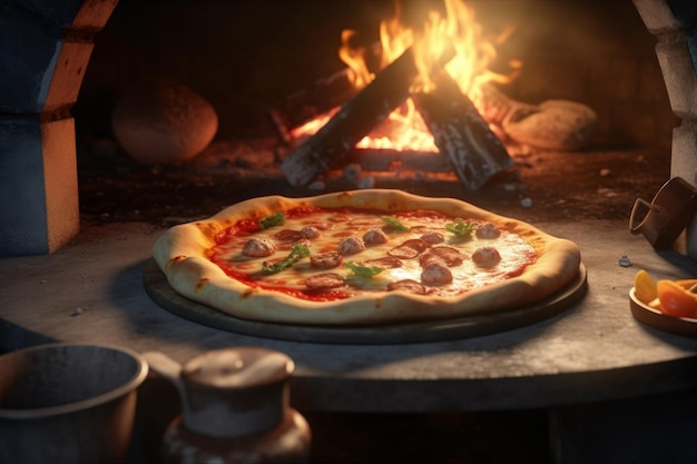 Pizza oven food Generate Ai