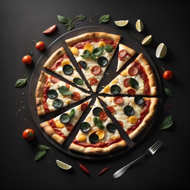 Pizza photo Generative AI