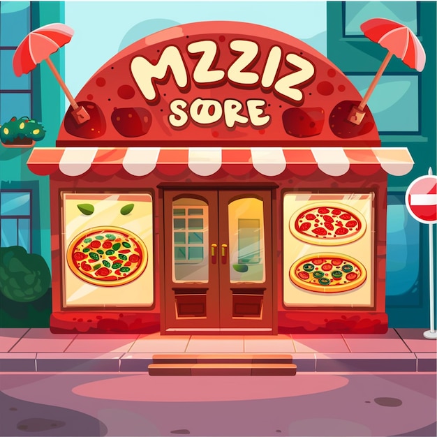 Photo pizza shop landing page template