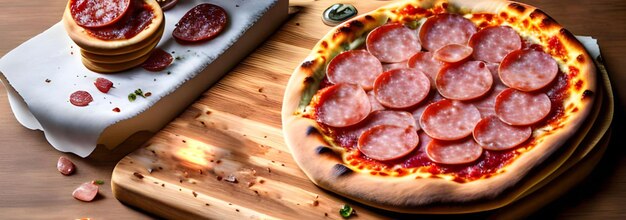 Photo a pizza on a table