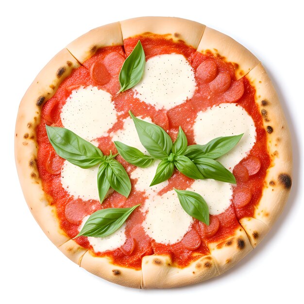 pizza on white background