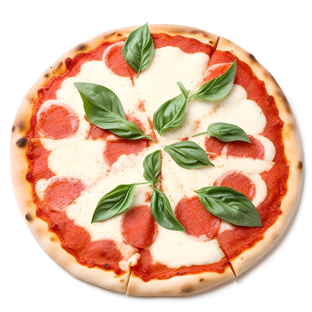 pizza on white background