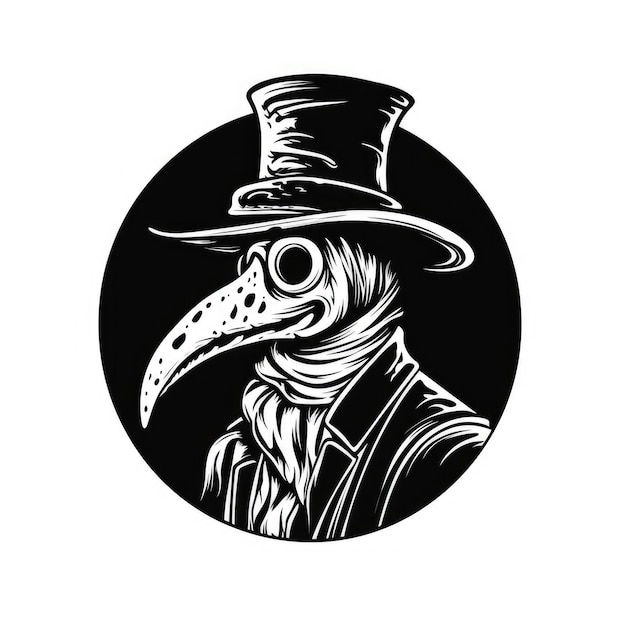 Plague doctor logo AI generated Image