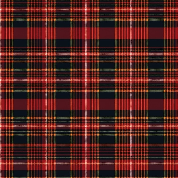 A plaid fabric with a red and black pattern generative ai