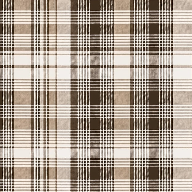 A plaid pattern in brown and white generative ai