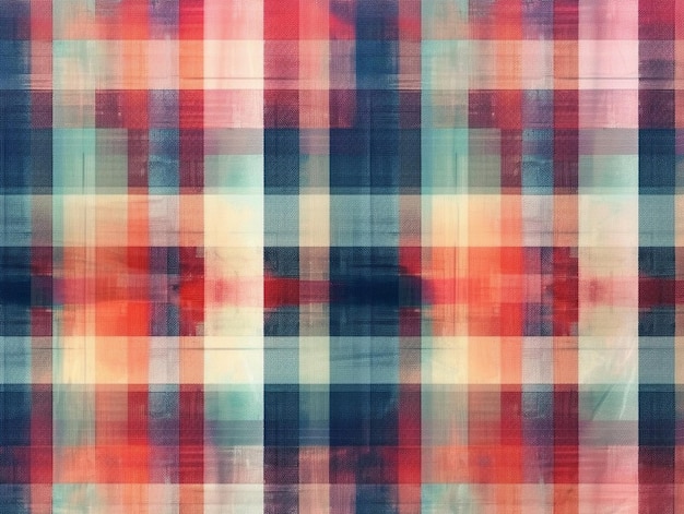 A plaid pattern with a red and blue plaid background.