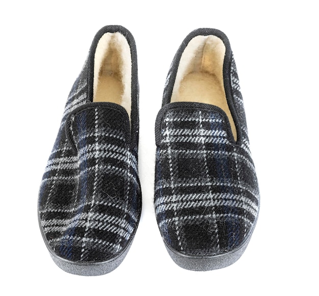 Plaid slippers