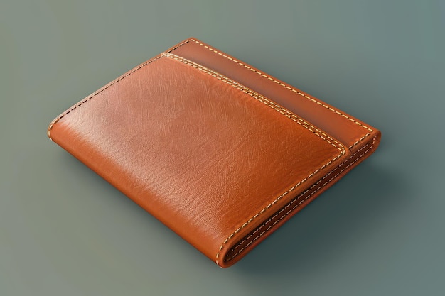 Plain brown leather wallet