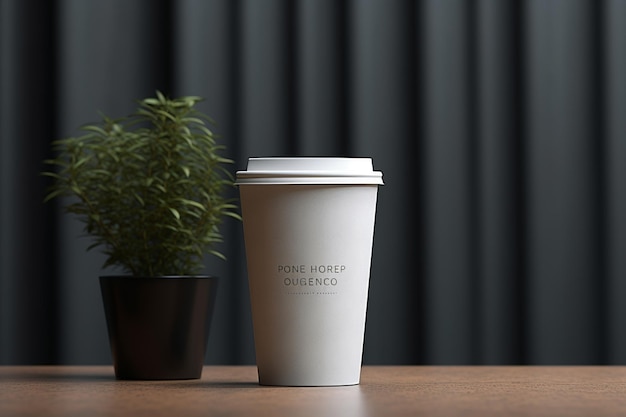 Plain Coffee Cup To Go Mockup