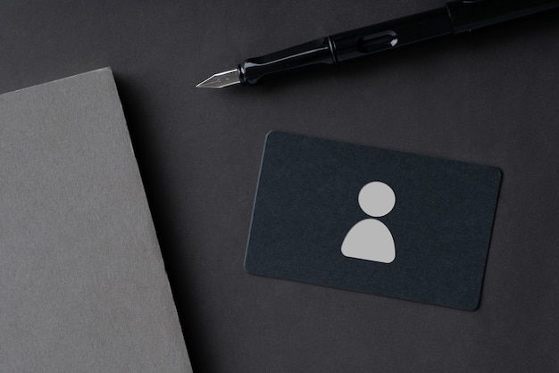 Plain name card for Business & HR icon concept