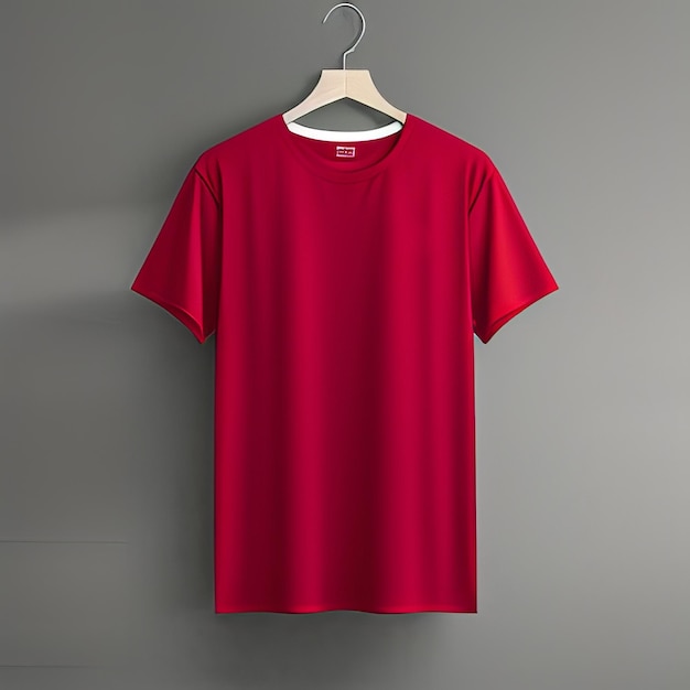 plain red mockup blank shirt