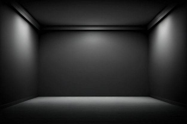 Plain solid black room digital illustration painting artwork