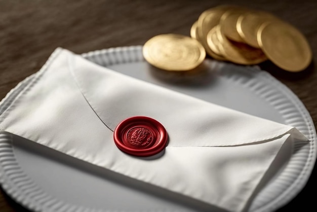 A plain white envelope with a red wax seal symbolizing the idea of confidentiality and privacy